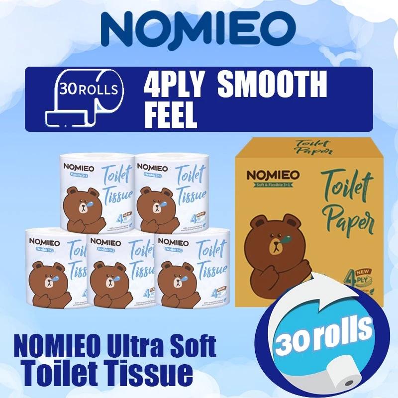 Carton Sale] Nomieo Toilet Paper 30Rolls 200sheets 4plys/ Facial Tissue 32 packs100sheets Soft Feel Cleansing Cotton Portable Hot Sale